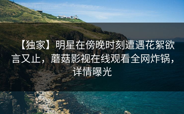 【独家】明星在傍晚时刻遭遇花絮欲言又止，蘑菇影视在线观看全网炸锅，详情曝光