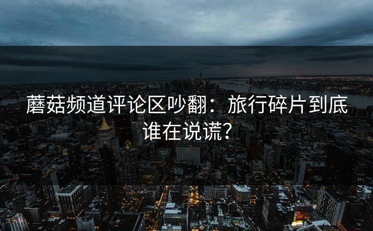蘑菇频道评论区吵翻：旅行碎片到底谁在说谎？